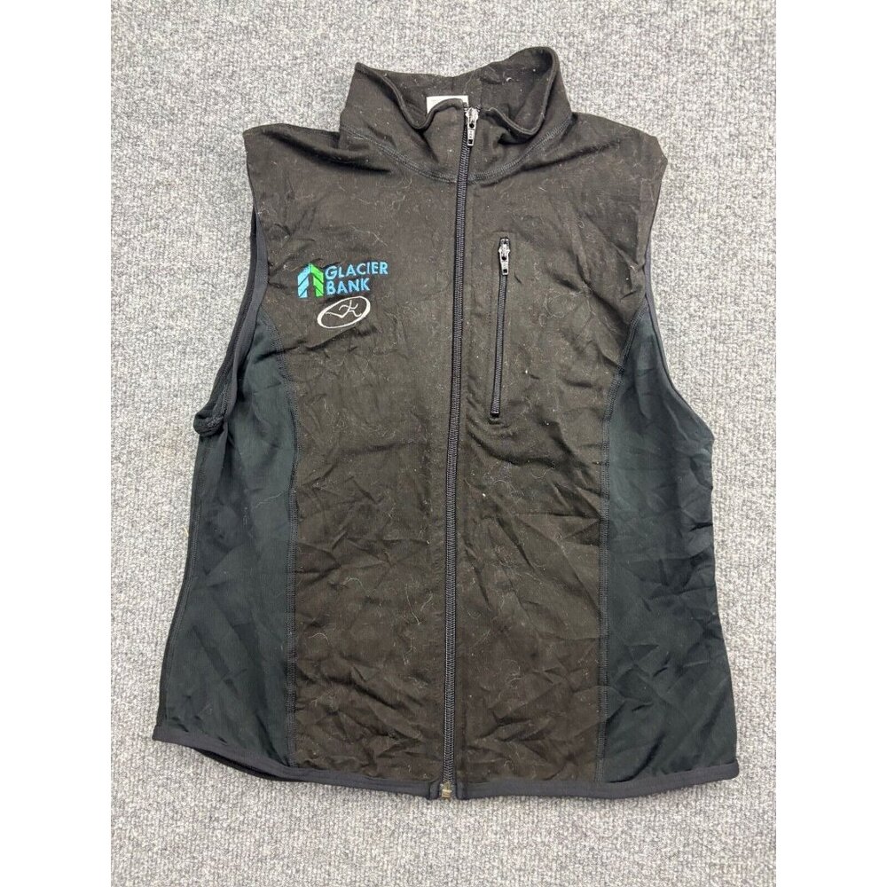 SportHill Full Zip Vest Women's Small Black Mock Neck Zipped Pocket‎ XC Ski